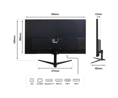 Desktop Monitor | 27&quot; | WQHD | USB-C (+ 65W charging)