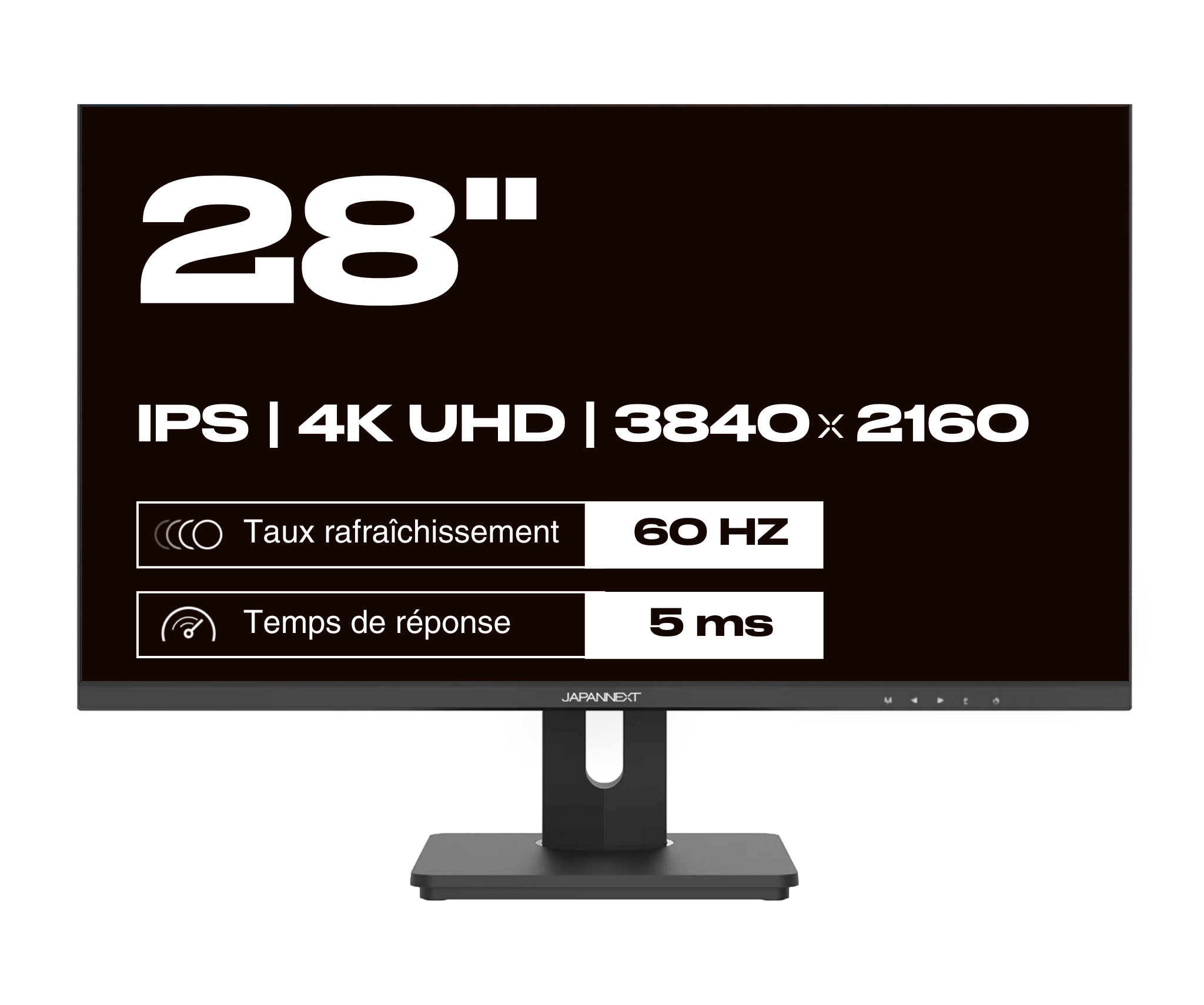 Écran PC Bureautique | 28&quot; | 4K UHD | USB-C (+ charge 65W)