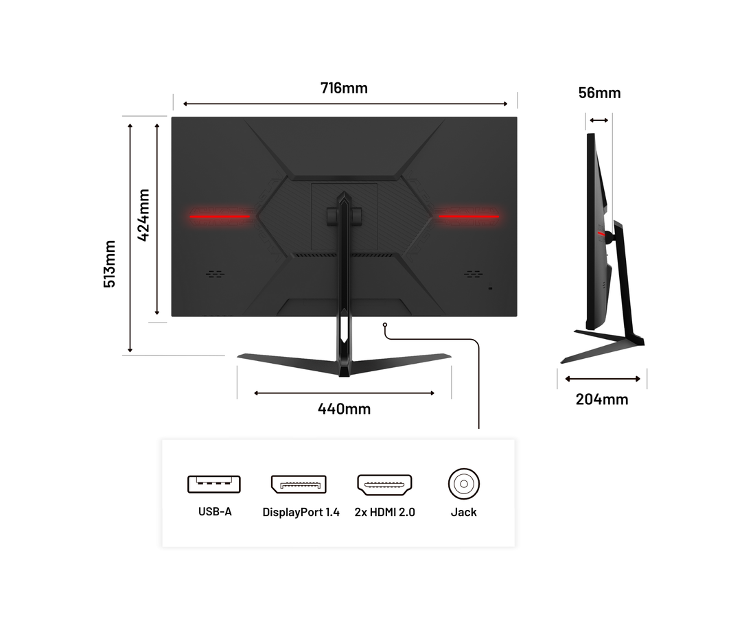 Écran PC Gaming | 31,5&quot; | IPS | WQHD | 165Hz