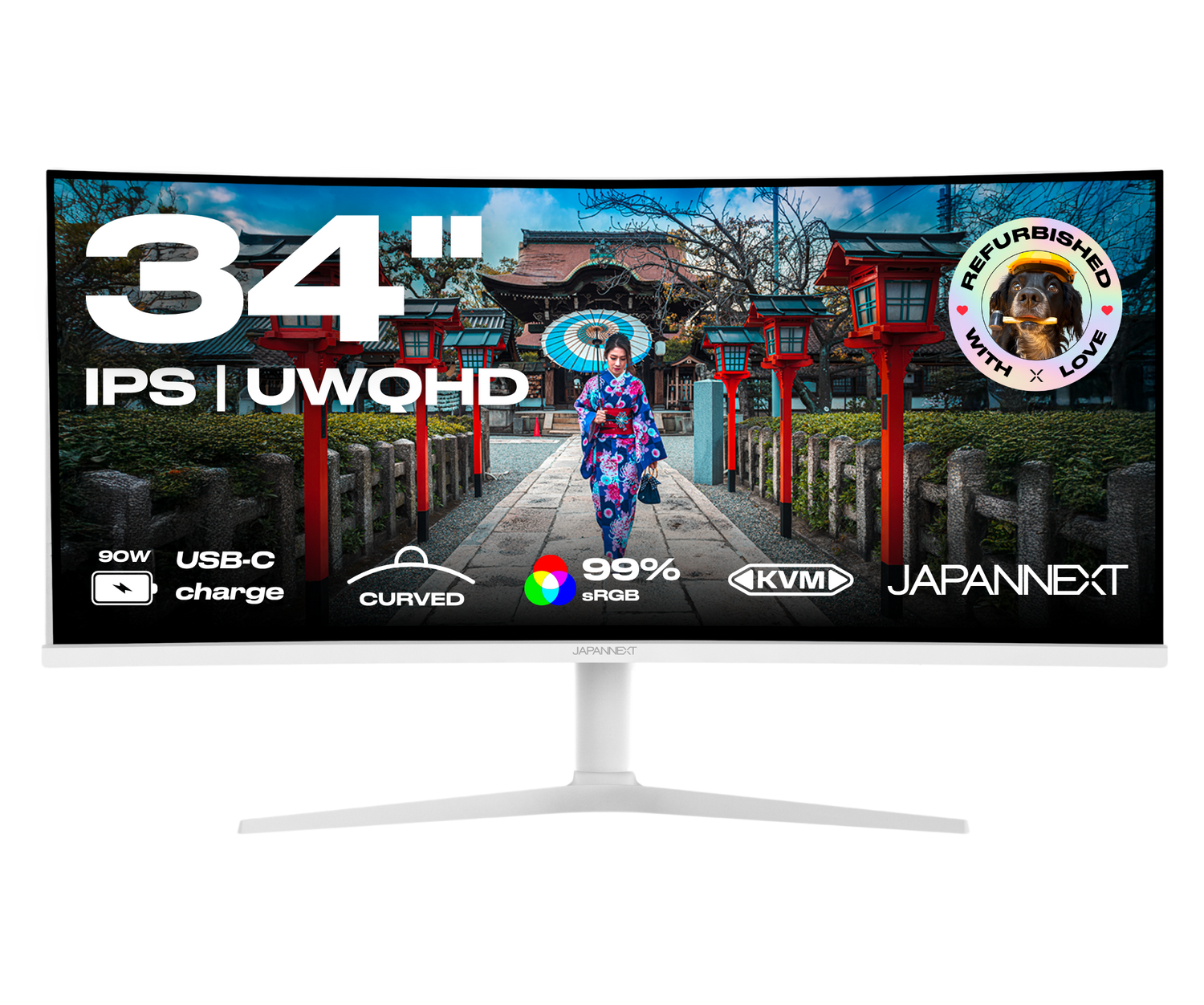Écran PC Incurvé | 34" | IPS | UWQHD | Blanc