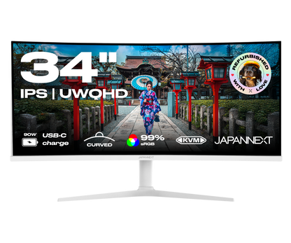 Écran PC Incurvé | 34" | IPS | UWQHD | Blanc