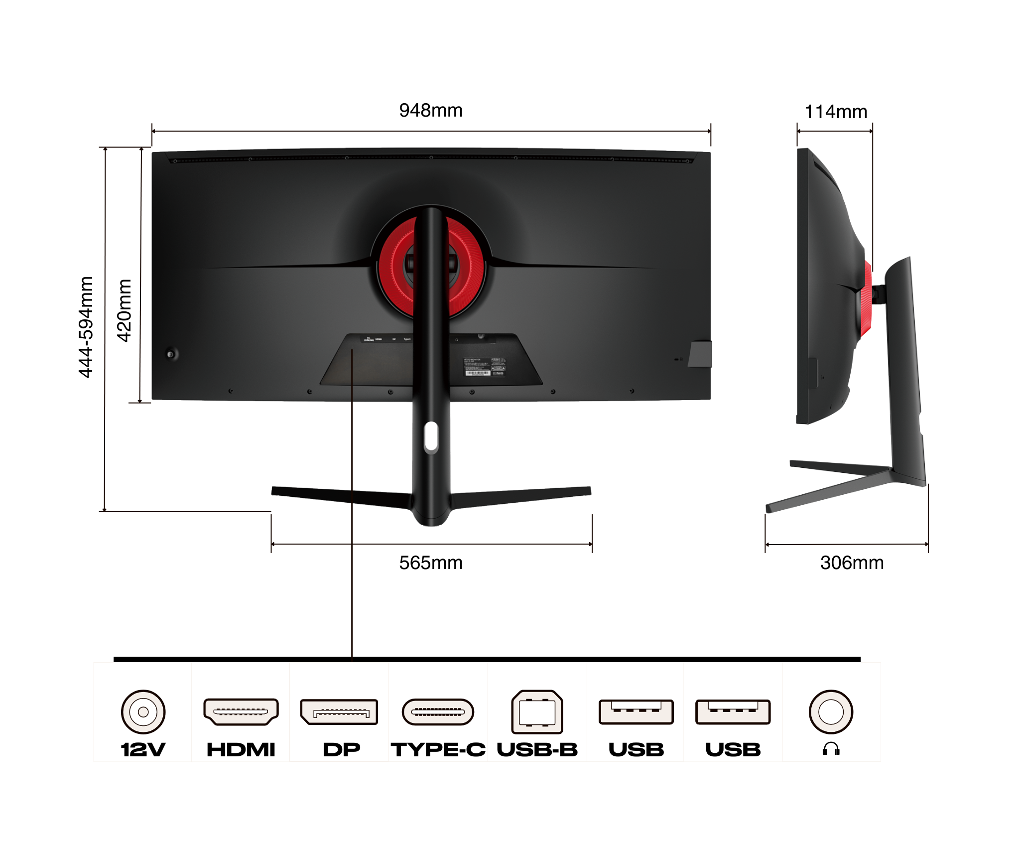 Curved Monitor | 39.7&quot; | WUHD | IPS | USB-C (+ 65W charging)