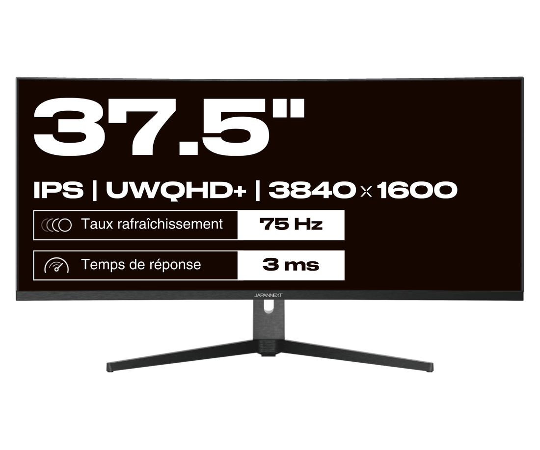 Écran PC Incurvé | 37.5&quot; | UWQHD+ | Dalle IPS | USB-C (+ charge 65W)