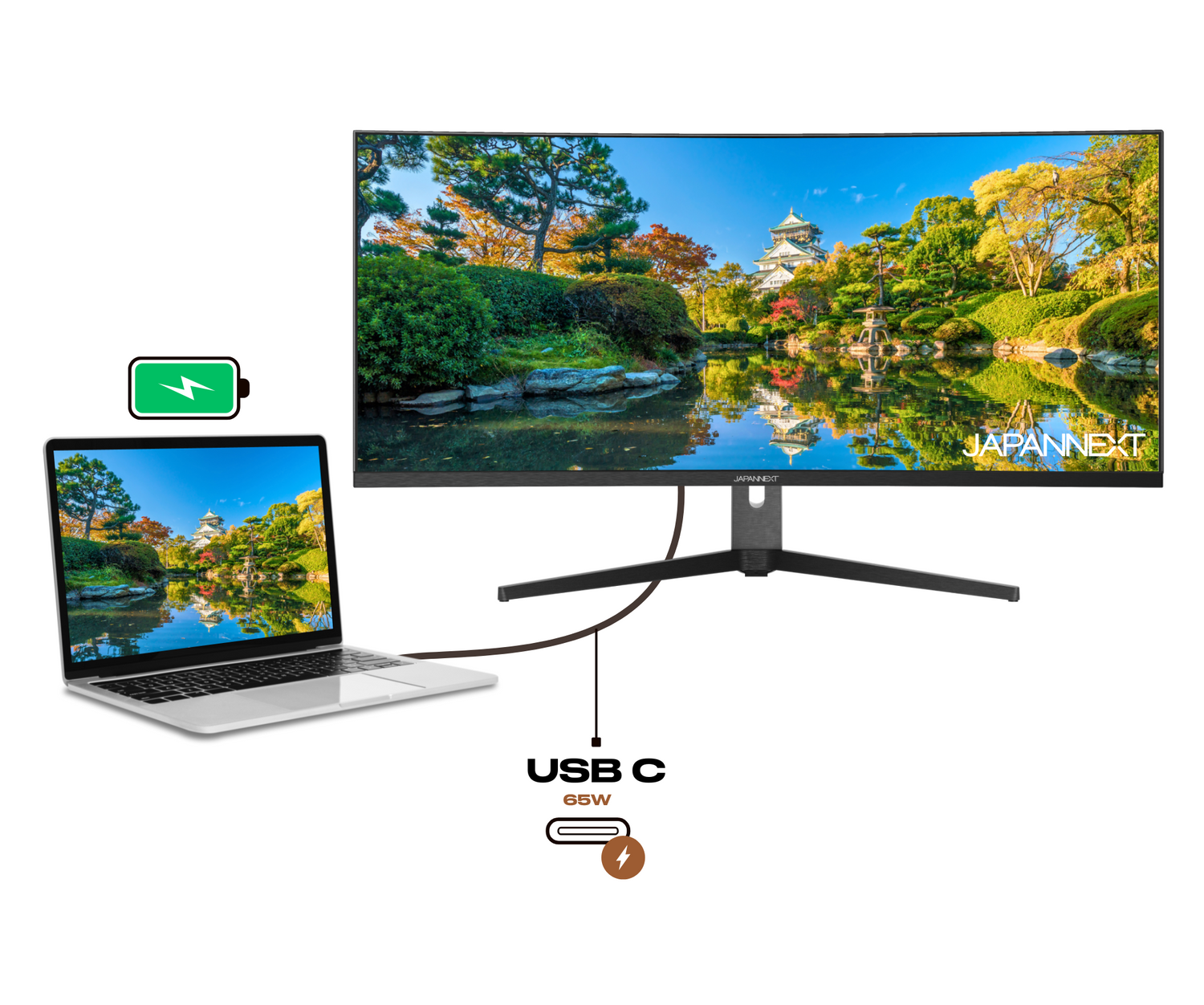 Curved Monitor | 37.5&quot; | UWQHD+ | IPS panel | USB-C (+ 65W charging)