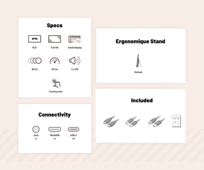 Mobile Touch Screen Monitor | 15.6" | IPS | Full HD