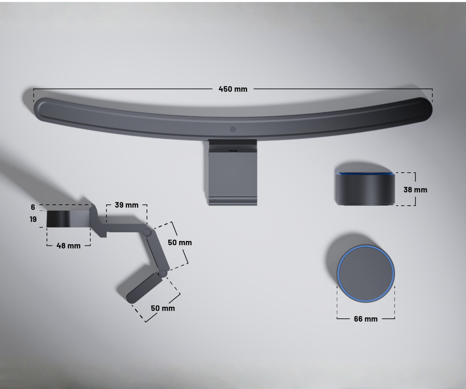 Desk lamp | LED backlighting | with remote control