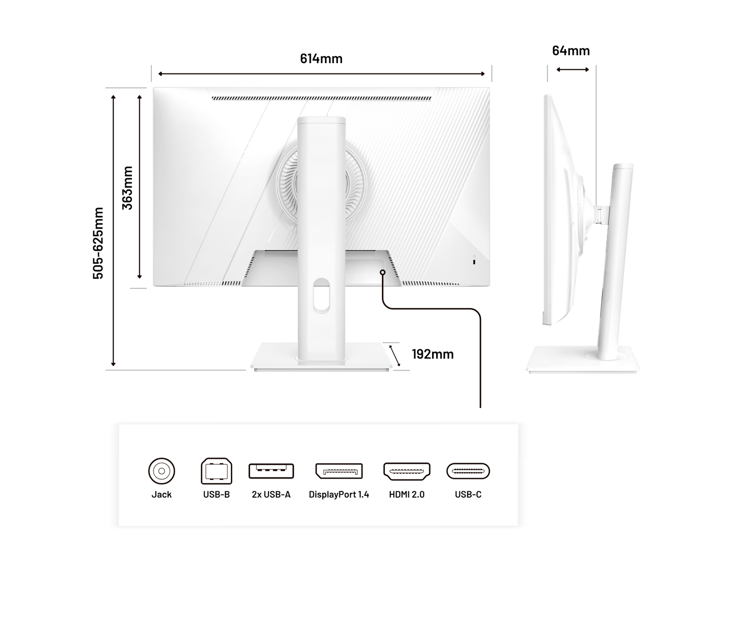 Écran PC Bureautique | 27&quot; | WQHD | Blanc