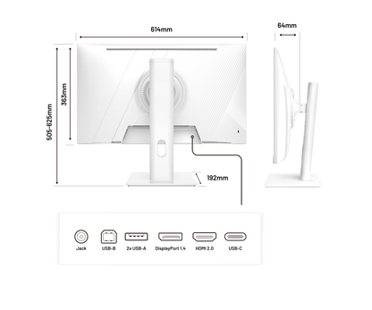 Écran PC Bureautique | 27&quot; | WQHD | Blanc
