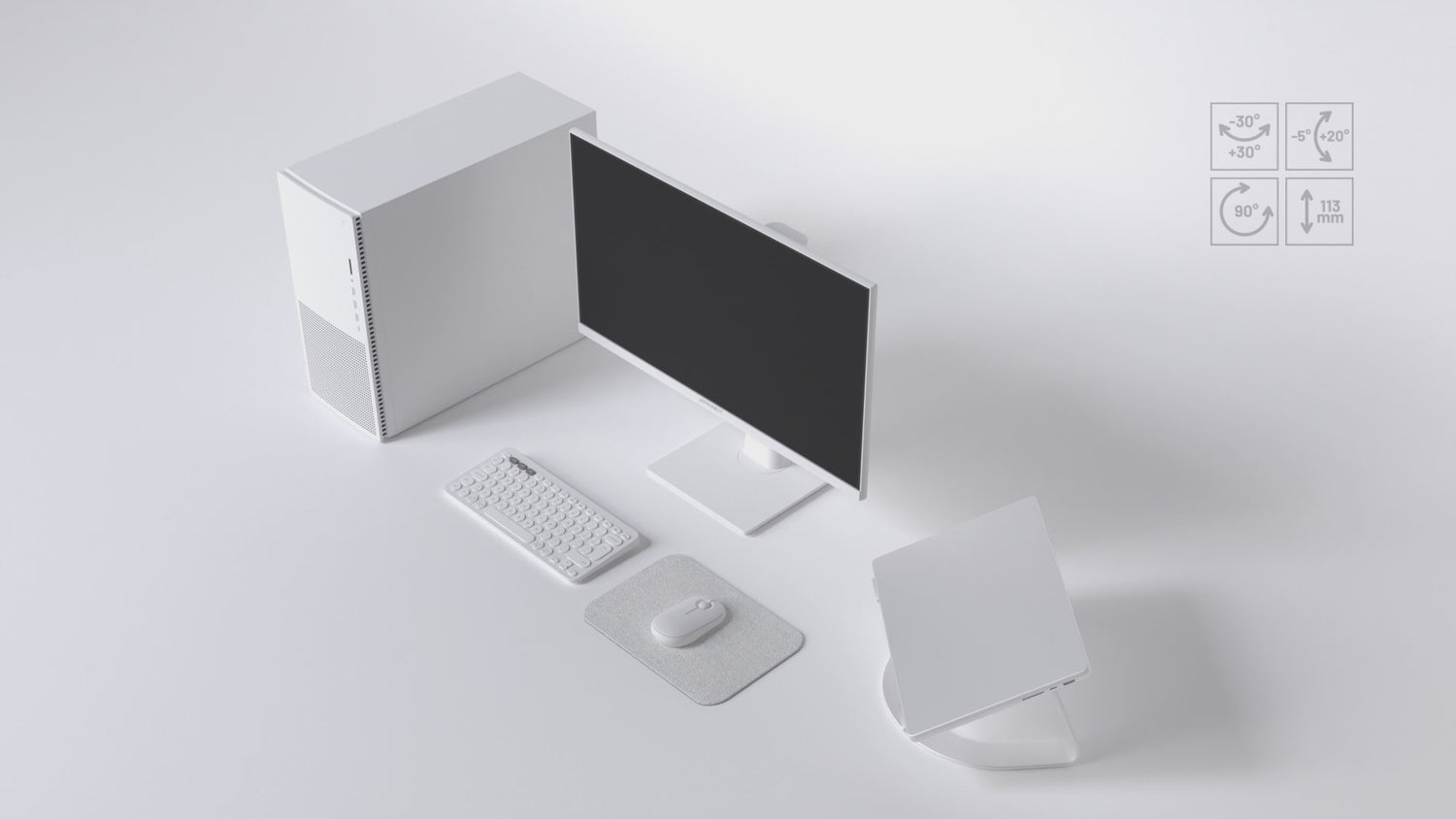 Gaming/Deskwork monitor | 23.8&quot; | IPS | FHD | 120Hz | Pastel White